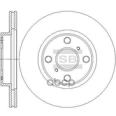 Диск тормозной передний TOYOTA YARIS 99- SD4678 Sangsin brake арт. SD4678