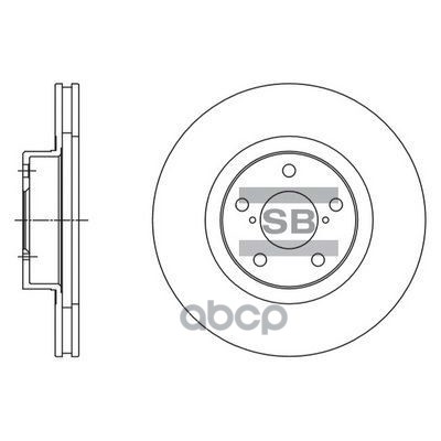 Диск тормозной SUBARU FORESTER 97-/IMPREZA 94-/LEGACY 03- передний вент. SD4702 Sangsin brake арт. SD4702