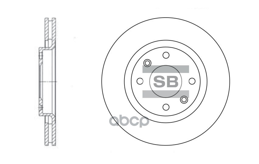 Диск тормозной CITROEN C3/C4/C5 03/BERLINGO 96/PEUGEOT 206/307/PARTNER пер. SD5001 Sangsin brake арт. SD5001