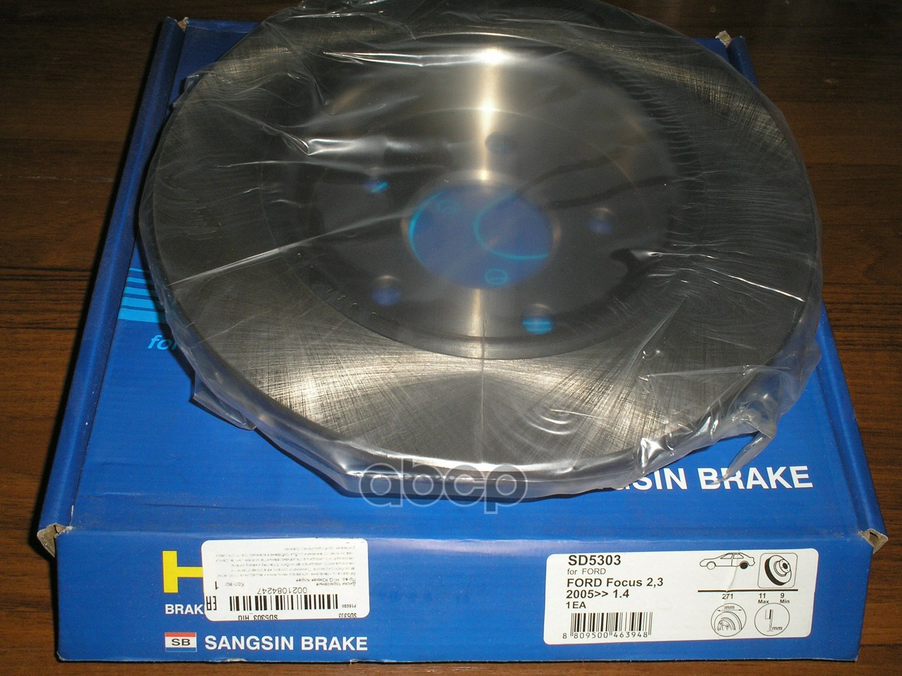 Диск тормозной задний FORD Focus III 2011-> /D=270mm SANGSIN BRAKE SD5303 Sangsin brake арт. SD5303