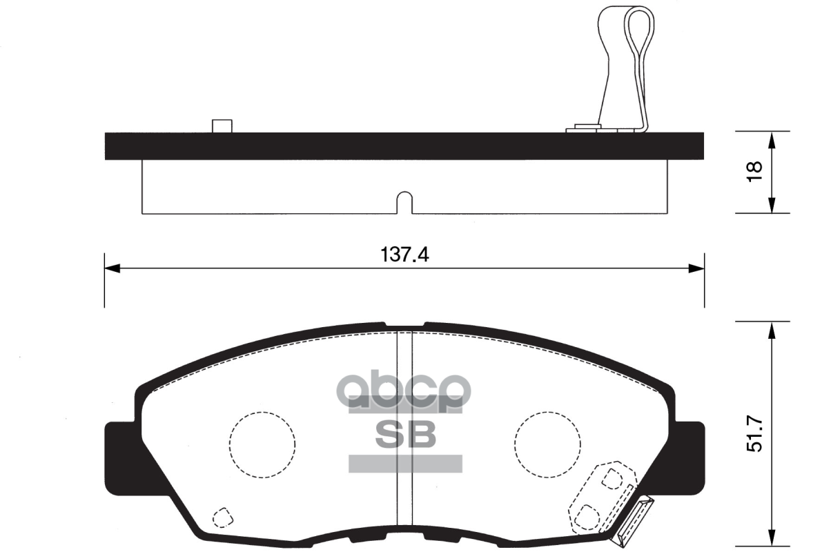 Колодки тормозные дисковые Honda Accord all 90-93/CR-V 2.0i 02 SP1109 Sangsin brake арт. SP1109