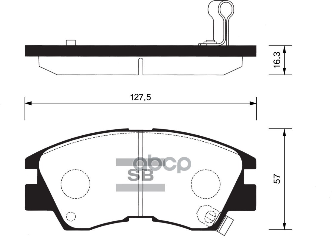 Колодки тормозные дисковые передние Серия:HI-Q TOYOTA VENZA (V1), MITSUBISHI PAJERO I Canvas Top (L0 Sangsin brake арт. SP1135