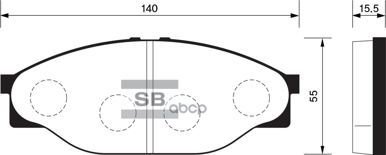 Колодки тормозные дисковые передние Серия:HI-Q TOYOTA HILUX V Пикап (N, KZN1, VZN1) Sangsin brake арт. SP1139