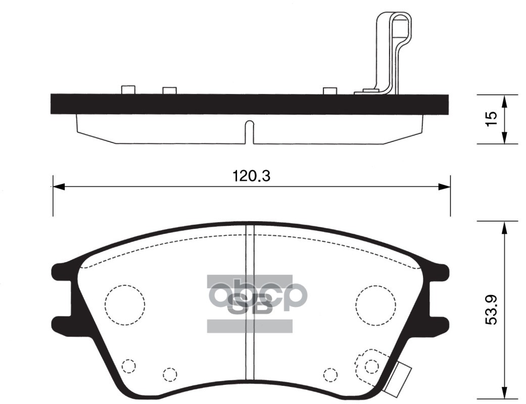 Колодки тормозные дисковые перед Sangsin brake арт. SP1147