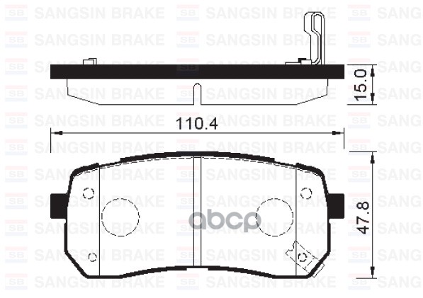 Колодки тормозные HYUNDAI H1 02-/iX55 3.0 08-/KIA CARNIVAL 06- задние SP1192 Sangsin brake арт. SP1192