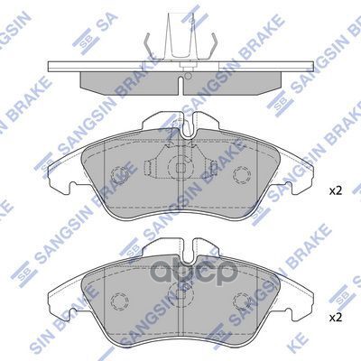 Колодки тормозные передние SANGSIN BRAKE SP1273A Sangsin brake арт. SP1273A