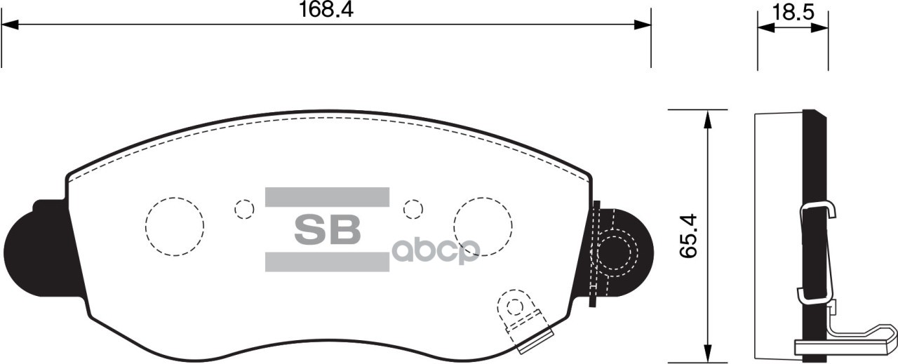 Колодки тормозные дисковые Ford Transit 2.3/2.0Di-2.4TDE 00 диск 15 SP1275 Sangsin brake арт. SP1275