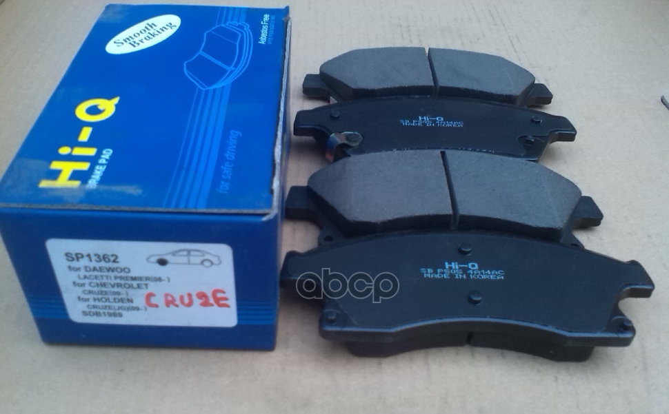 Колодки тормозные CHEVROLET CRUZE/OPEL ASTRA J 15 10- передние SP1362 Sangsin brake арт. SP1362