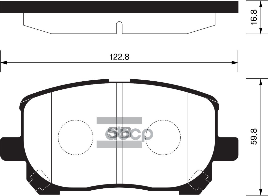Колодки тормозные дисковые Toyota Avensis Verso 2.0VVT-i/2.0D4-D 01 SP1373 Sangsin brake арт. SP1373