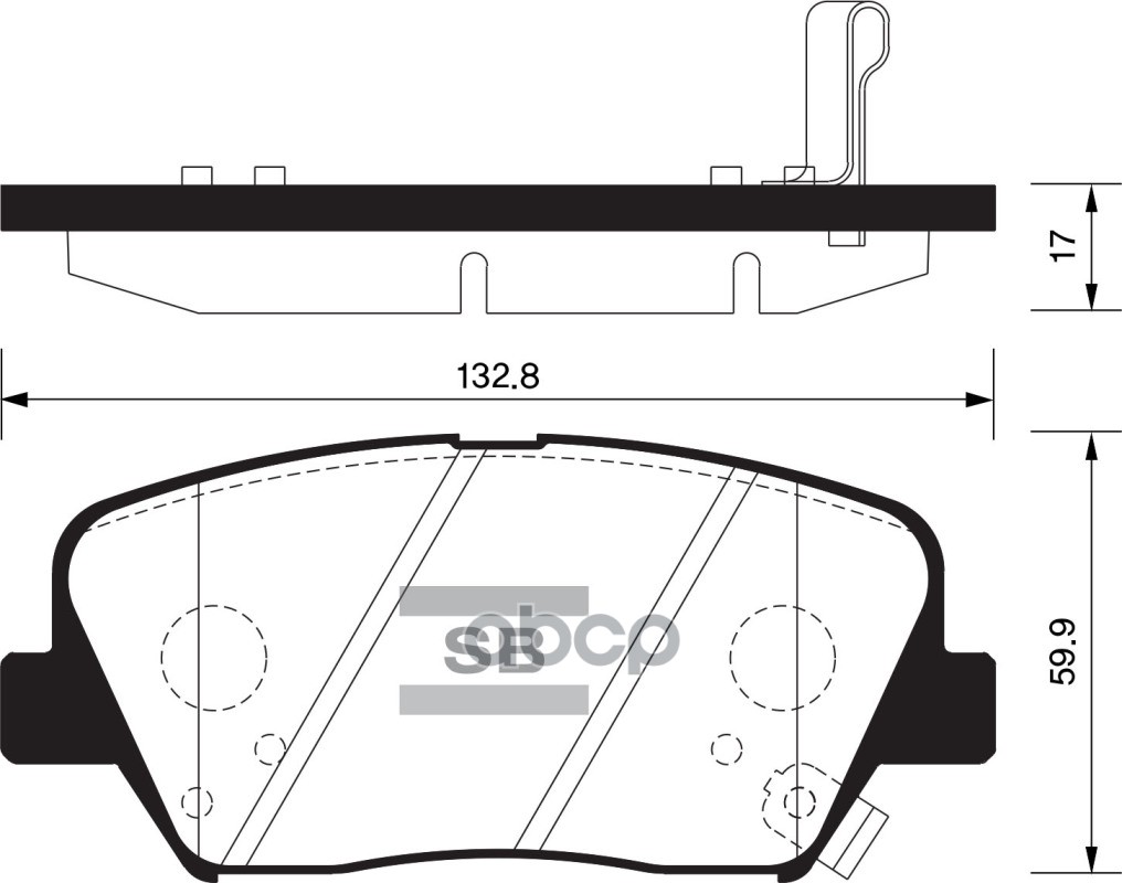 Колодки торм.дисковые Hi-Q KIA SORENTO(USA) 11- (D1432) Sangsin brake арт. sp1424