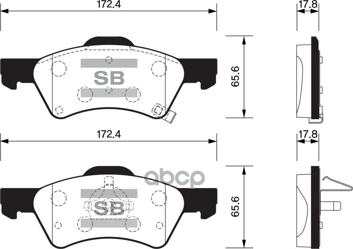 Колодки тормозные дисковые Chrysler Voyager 2.4i-3.8i 00 SP1440 Sangsin brake арт. SP1440