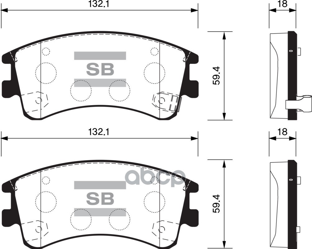 Колодки тормозные MAZDA 6 02с индикат.износа передние SP1518 Sangsin brake арт. SP1518