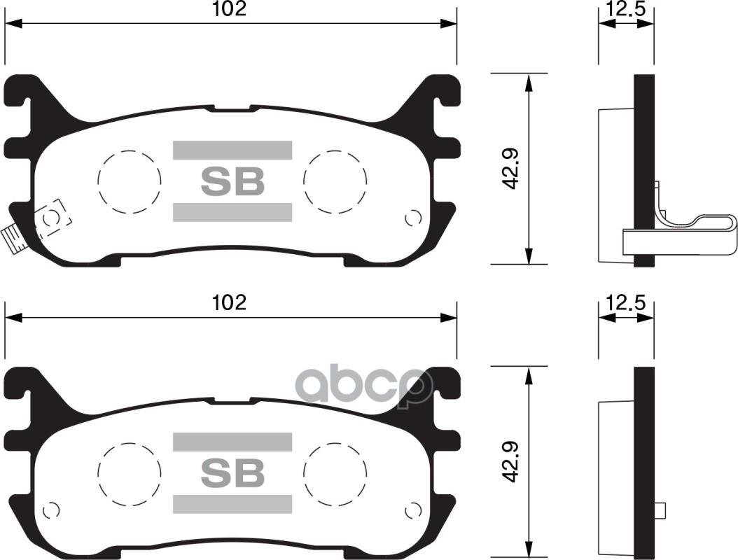 Колодки тормозные дисковые SP1521 Sangsin brake арт. SP1521