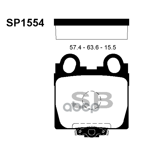 Колодки тормозные дисковые Lexus GS300/400 97/IS200/300 01 SP1554 Sangsin brake арт. SP1554