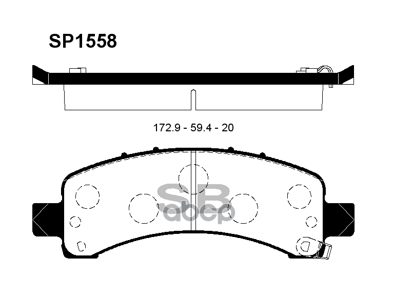 Колодки торм.дисковые Hi-Q GMC SAVANA 1500 03- R (D974) Sangsin brake арт. sp1558