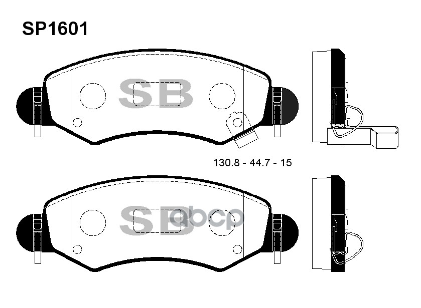 Колодки тормозные дисковые Suzuki Wagon/Ignis II R+ 1.3i/1.5i/1.3DDiS, Subaru Justy 1.3/1.5 03 SP1601 Sangsin brake арт. SP1601