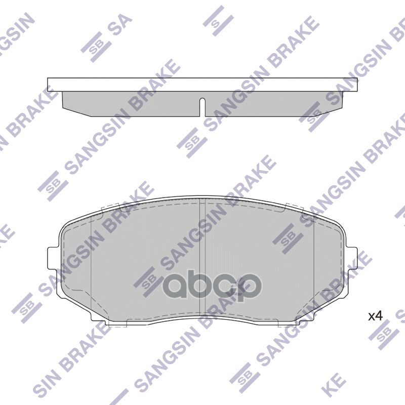 Колодки тормозные дисковые передние Серия:HI-Q MAZDA CX-7 (ER), MAZDA CX-9 (TB) Sangsin brake арт. SP1603