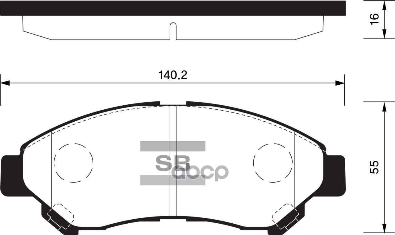 Колодки тормозные дисковые передние Серия:HI-Q Sangsin brake арт. SP1627
