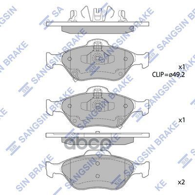 Колодки торм.дисковые Hi-Q DAIHATSU CHARADE 11- Sangsin brake арт. sp1631