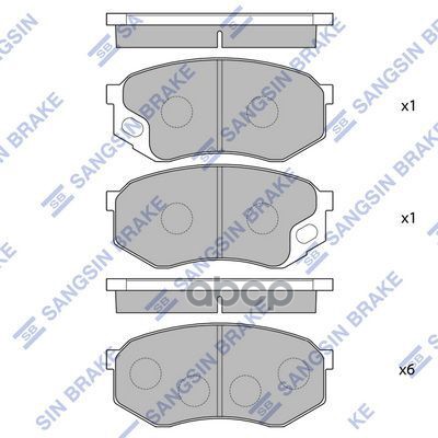 Колодки Передние Mitsubishi Canter 93-04 Sp1677 Sangsin brake арт. SP1677