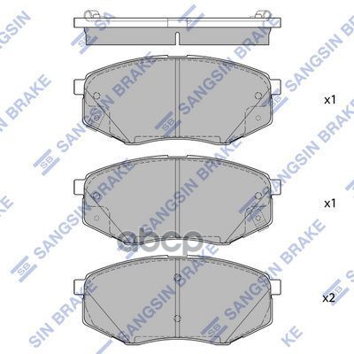 Колодки передние HYUNDAI SONATA (LF) 2014- SP1681 Sangsin brake арт. SP1681