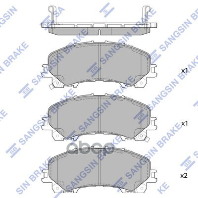 Колодки тормозные дисковые передние Серия:HI-Q NISSAN X-TRAIL (T32) Sangsin brake арт. SP1714