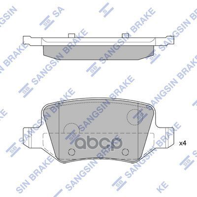 Колодки задние MERCEDES A W168, VIANO (414) SP1748 Sangsin brake арт. SP1748