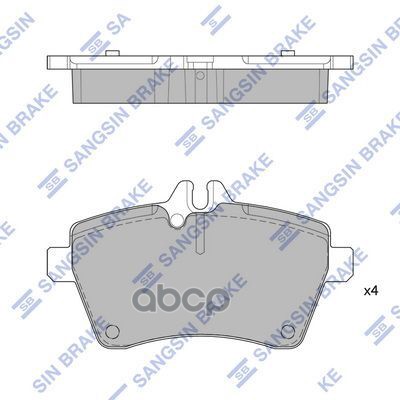 Колодки тормозные дисковые MB A-class W169 1.5-1.8CDi 04 SP1749 Sangsin brake арт. SP1749