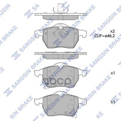 Колодки торм.дисковые Hi-Q HOLDEN ASTRA (AH) 05-10 (D819) Sangsin brake арт. sp1757
