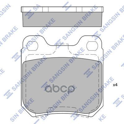 Колодки тормозные дисковые Opel Omega A/B/Vectra В 1.6-2.2DTi 87-03 SP1760 Sangsin brake арт. SP1760