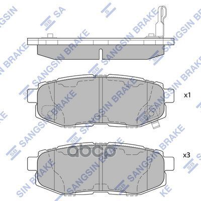 Колодки тормозные SUBARU TRIBECA 3.0/3.6 05- задние SP1777 Sangsin brake арт. SP1777