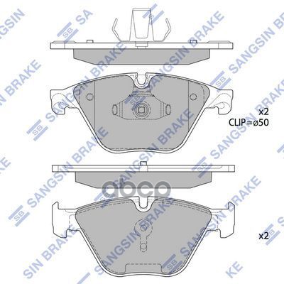 Колодки тормозные дисковые BMW F07GT/F10/F11 2.8i/2.5d/3.0d 10 SP1821 Sangsin brake арт. SP1821
