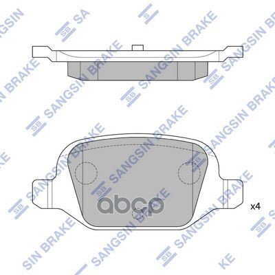 Колодки задние LADA VESTA SP1823 Sangsin brake арт. SP1823