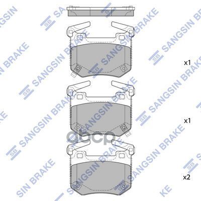 Колодки задние KIA STINGER (BREMBO) 17- SP1875 Sangsin brake арт. SP1875