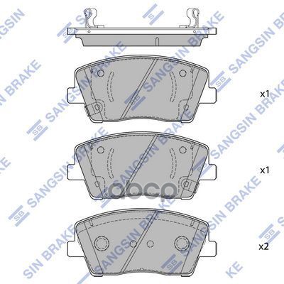 Колодки тормозные дисковые перед Sangsin brake арт. SP1876