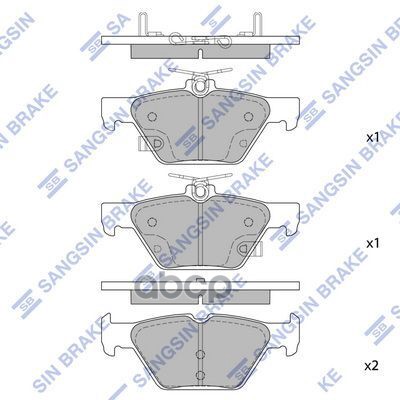 Колодки задние SUBARU LEGACY, OUTBACK 15- SP1879 Sangsin brake арт. SP1879
