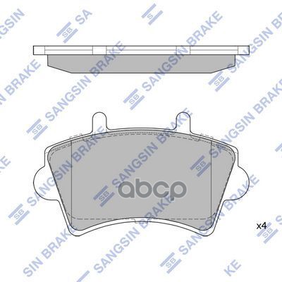 Колодки передние OPEL MOVANO A SP1894 Sangsin brake арт. SP1894