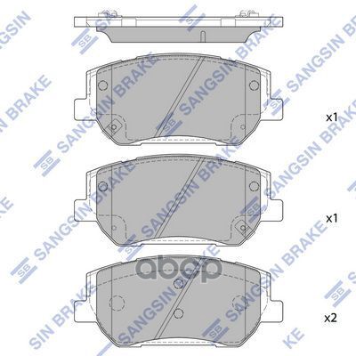 Колодки передние HYUNDAI SANTA FE 2018- SP1913 Sangsin brake арт. SP1913