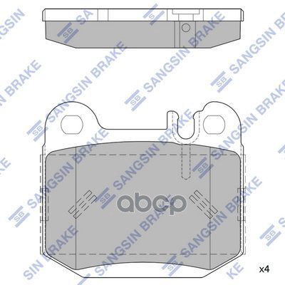 Колодки тормозные дисковые задние Серия:HI-Q MERCEDES-BENZ M-CLASS (W163) Sangsin brake арт. SP1930
