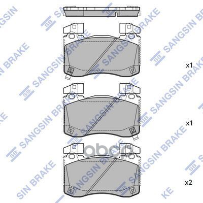 Колодки передние HYUNDAI GENESIS 17- SP1936 Sangsin brake арт. SP1936