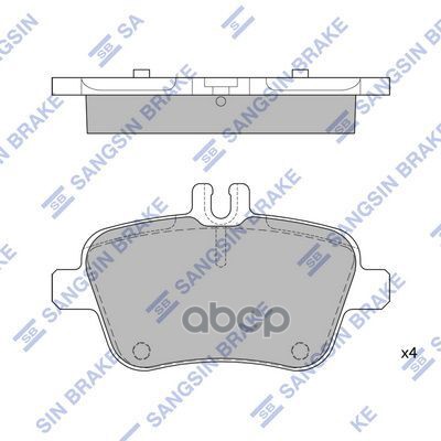 Колодки тормозные дисковые MB SLK R172 2.0-3.5 11 SP1957 Sangsin brake арт. SP1957