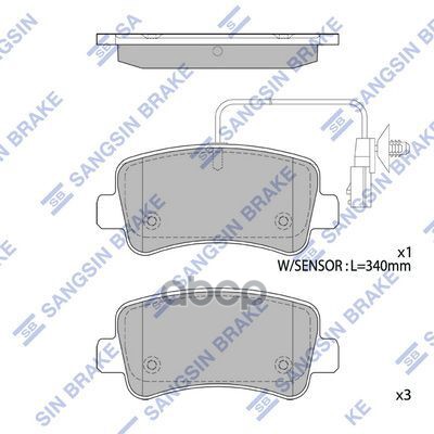 Колодки задние NISSAN NV400, OPEL MOVANO B, RENAULT MASTER III 2010- SP1971 Sangsin brake арт. SP1971