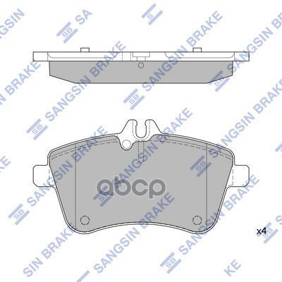 Колодки тормозные дисковые MB W169 2.0CDi OM640.941 04/W245 1.8CDi OM640.940 05 SP1989 Sangsin brake арт. SP1989