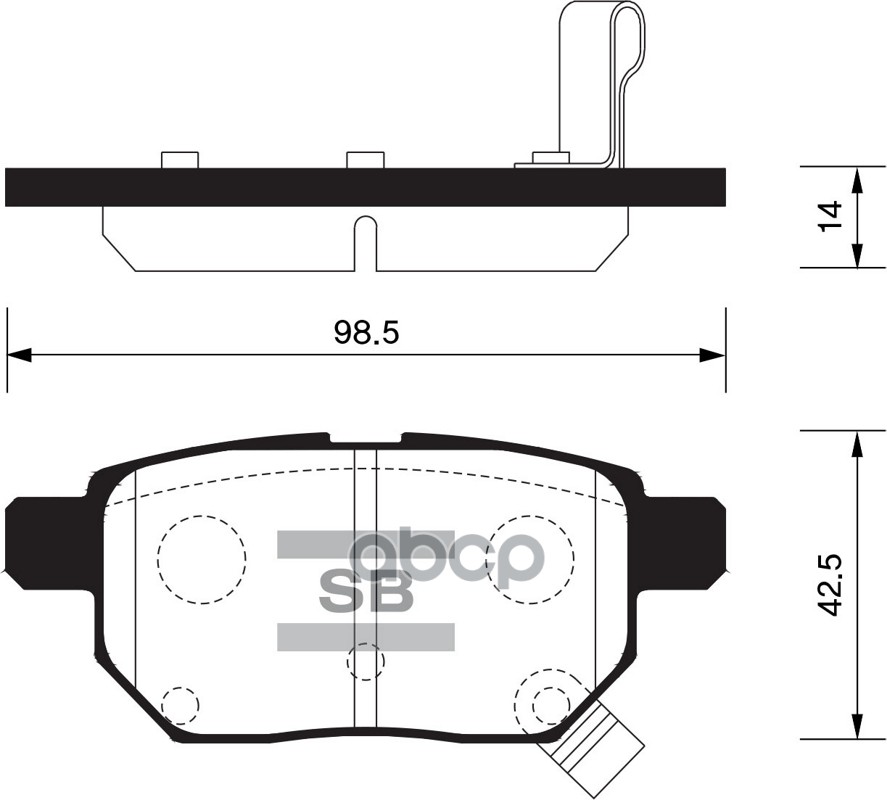 Колодки тормозные дисковые Toyota Auris 1.4VVT-i -2.2D 07/Yaris 1.0VVT-i 06 SP2094 Sangsin brake арт. SP2094
