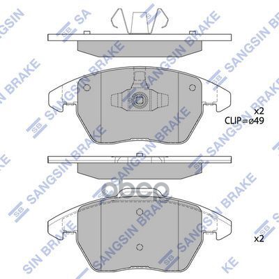 Колодки тормозные дисковые перед Sangsin brake арт. SP2098A