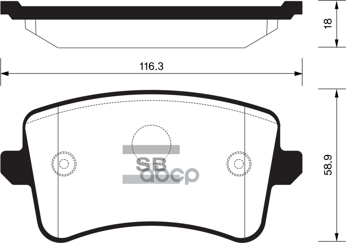 Колодки тормозные AUDI A4/A5/Q5 1.8-3.2 07- задние SP2146 Sangsin brake арт. SP2146