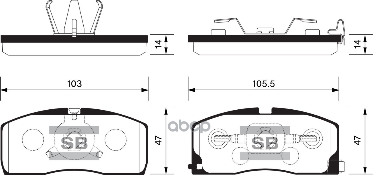 Колодки тормозные дисковые Lifan Smily 1.3 08 SP2154 Sangsin brake арт. SP2154