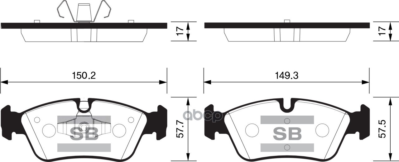Колодки Тормозные Передние Bmw E81/E87/E90 1.6-2.0 04- Sp2160 Sangsin brake арт. SP2160