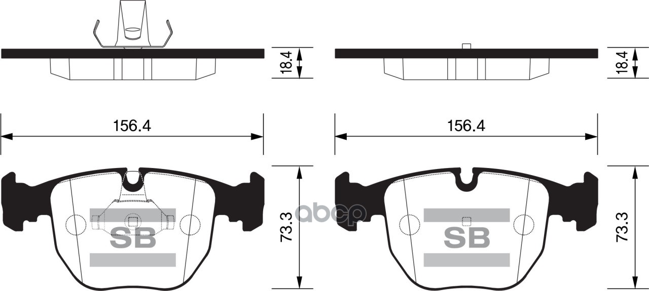 Колодки передние BMW 5 E39, X5 E39 SP2166 Sangsin brake арт. SP2166