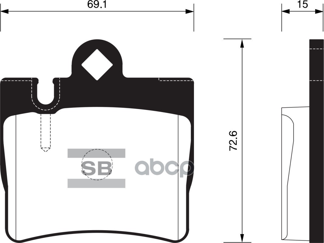Колодки задние MERCEDES S W220 SP2192 Sangsin brake арт. SP2192